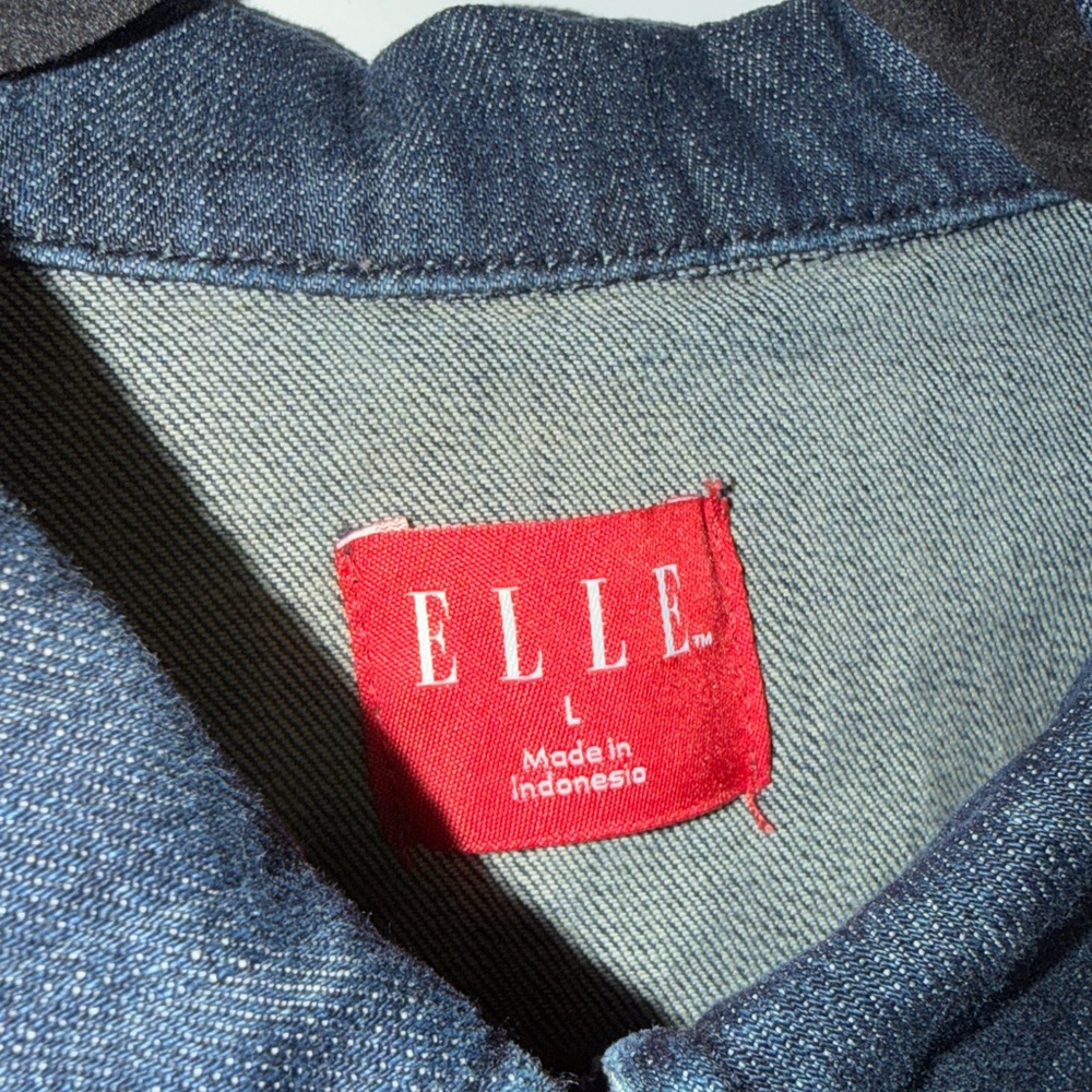 Elle Dark Wash Cuff Sleeve Denim Jacket - Picture 3 of 3
